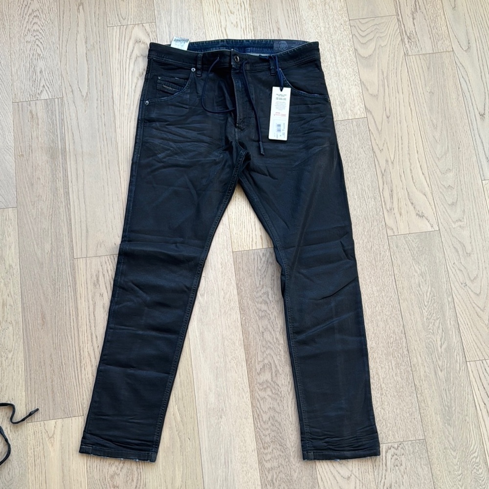 Men's Black waxed Jeans